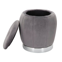 Sgabello Grigio Silver cm diam 35X40,5 - PARIS