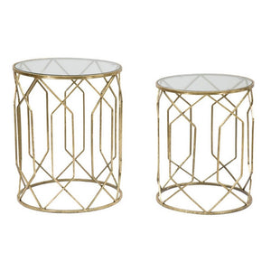 Set Tavolini Tris cm diam 32X71 - 28X65 - 23X61 - TUNISI TRIS