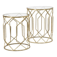 Set Tavolini Tris cm diam 32X71 - 28X65 - 23X61 - TUNISI TRIS