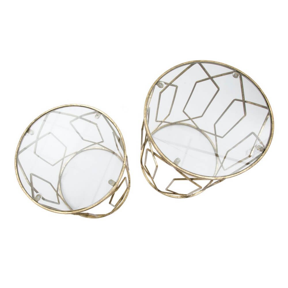 Set Tavolini Tris cm diam 32X71 - 28X65 - 23X61 - TUNISI TRIS