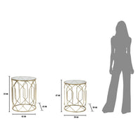 Set Tavolini Tris cm diam 32X71 - 28X65 - 23X61 - TUNISI TRIS