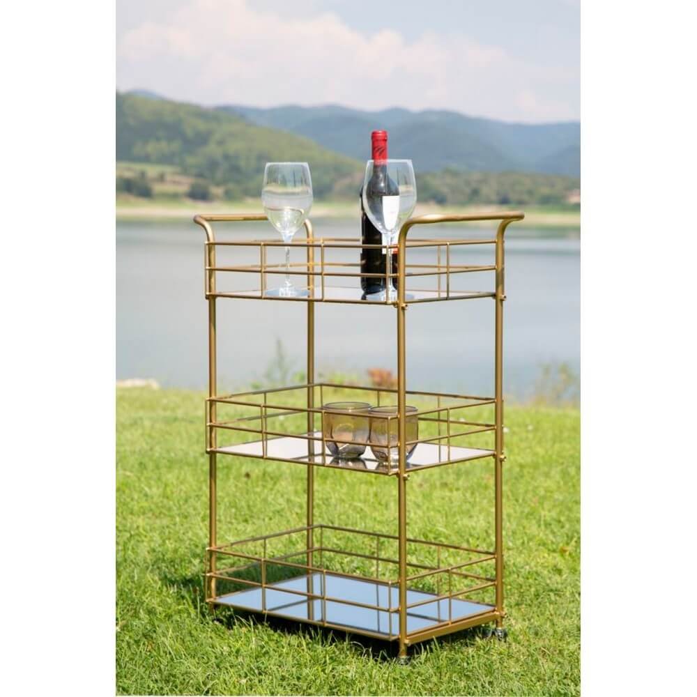 Carrello Glam Rettangolare cm 60X30,5X80 - GLAM RETTANGOLARE