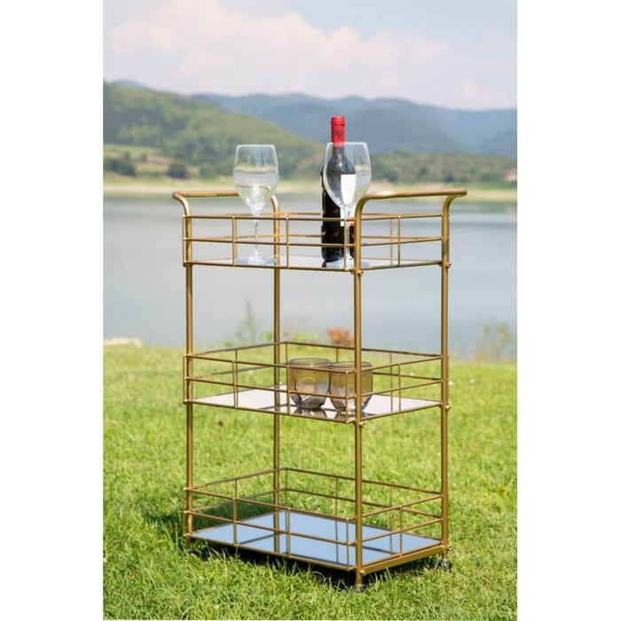 Carrello Glam Rettangolare cm 60X30,5X80 - GLAM RETTANGOLARE