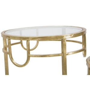 Set Tavolino Dorato 3 PZ cm diam 33X70 - 28X60 - 23X50 - GOLD 3 PZ