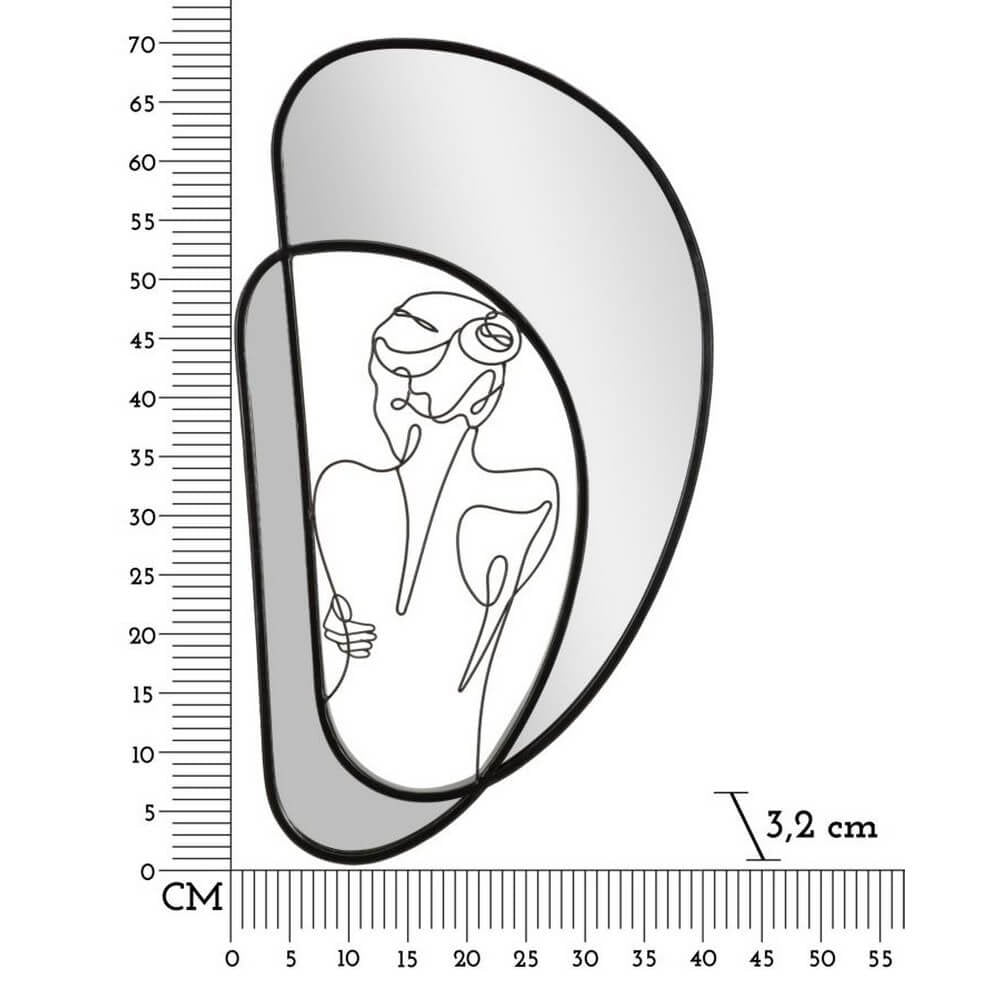 Specchio da Muro Motivo cm 40,6X3,2X70,5 - NUDITY