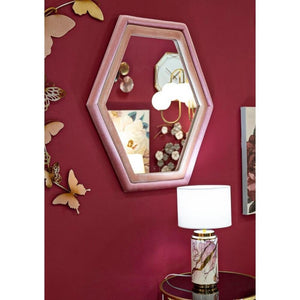 Specchio da Muro Velluto Rosa cm 75X4X80 - CLOUD VELLUTO ROSA
