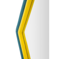 Specchio da Muro Velluto Blu Giallo cm 75X4X80 - TOD VELLUTO VERDE