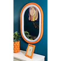 Specchio da Muro Velluto Arancio cm 60X4X90 - TONY VELLUTOLU GIALLO