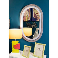 Specchio da Muro Velluto Grigio cm 60X4X90 - ANTONY VELLUTO VERDE