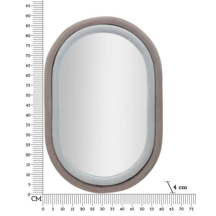 Specchio da Muro Velluto Grigio cm 60X4X90 - ANTONY VELLUTO VERDE