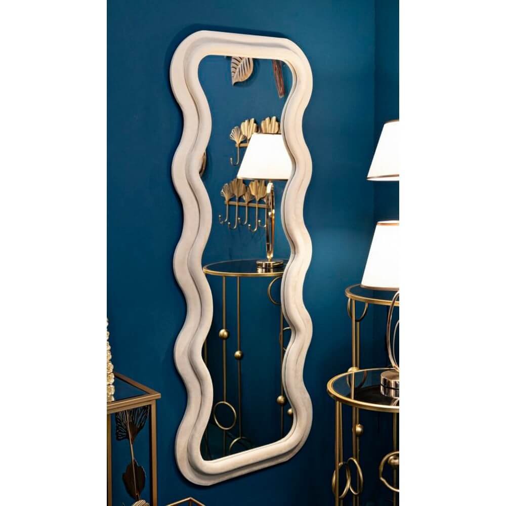 Specchio da Muro Velluto Crema cm 60X6X160 - ANTONY VELLUTORANCIO MIX