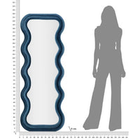 Specchio da Muro Velluto Blu cm 60X6X160 - ANTONY VELLUTO GRIGIO MIX