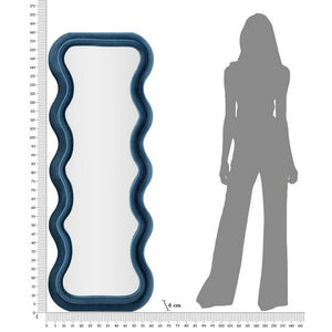 Specchio da Muro Velluto Blu cm 60X6X160 - ANTONY VELLUTO GRIGIO MIX