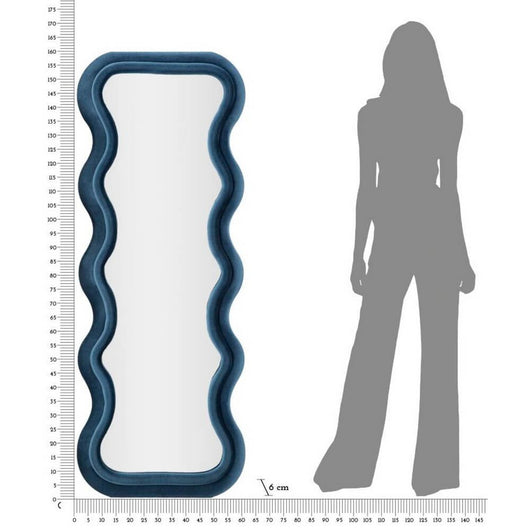 Specchio da Muro Velluto Blu cm 60X6X160 - ANTONY VELLUTO GRIGIO MIX