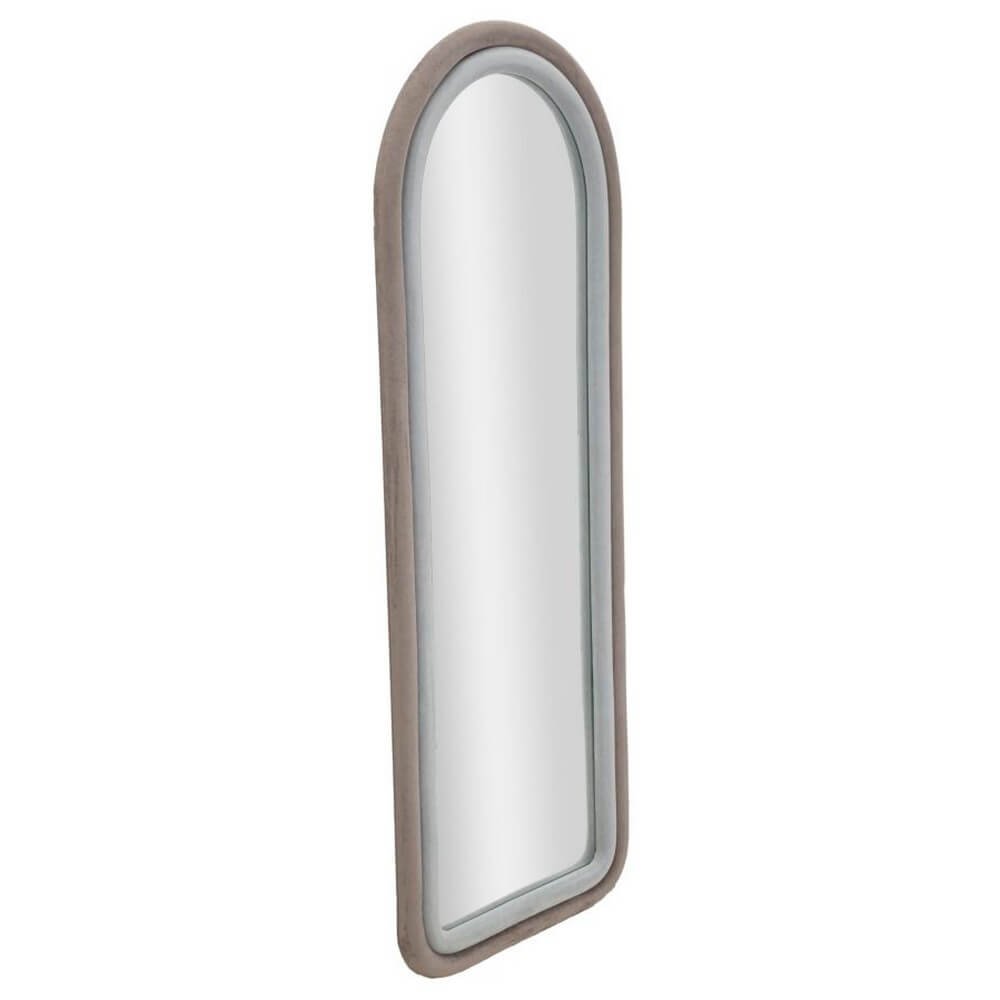 Specchio da Muro Velluto Grigio cm 60X4X160 - EMILY VELLUTOREMA