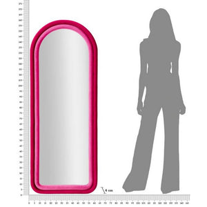Specchio da Muro Velluto Fuxia cm 60X4X160 - EMILY VELLUTOLU