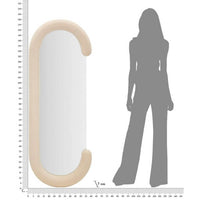 Specchio da Muro Velluto Crema cm 60X7X160 - CLOE VELLUTOREMA