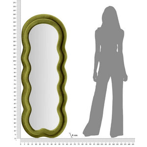 Specchio da Muro Velluto Verde cm 60X4X160 - CHANTAL VELLUTO ROSA