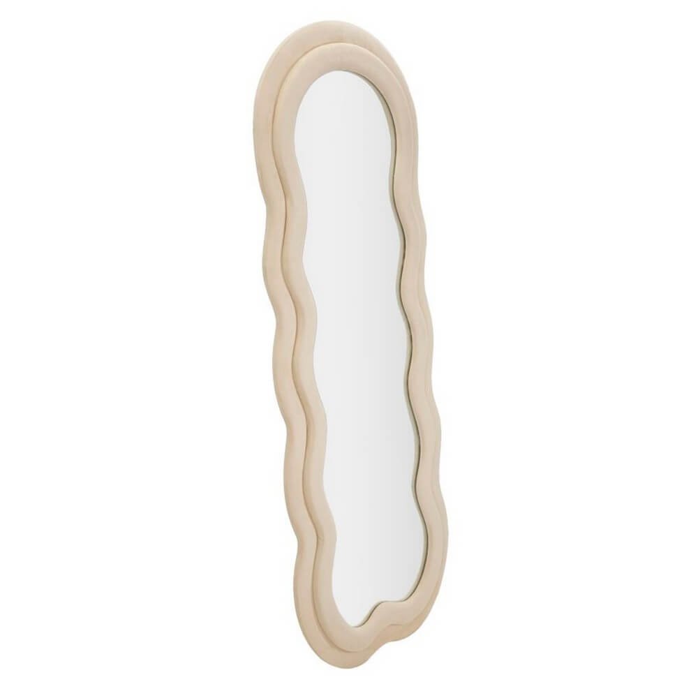 Specchio da Muro Velluto Crema cm 60X4X160 - CHANTAL VELLUTOREMA