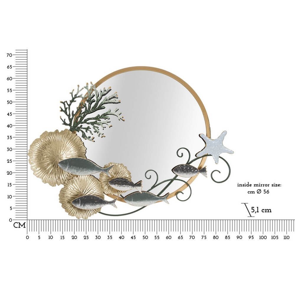 Specchio da Muro Pesce 88,9x65,4 cm - LOVIS