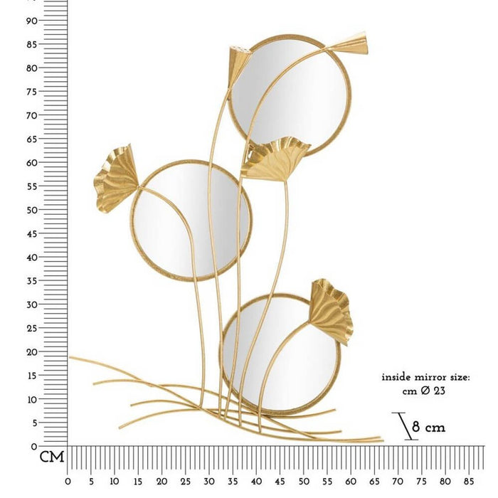 Specchio da Muro Triplo Fiore 65x88 cm - TRIPLE FLOW