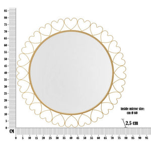 Specchio Cuori diam 80 cm - HEARTS