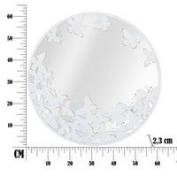 Specchio Rotondo Farfalla Bianca diam 62,5 cm - WHITE