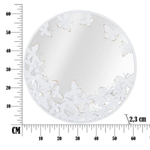 Specchio Rotondo Farfalla Bianca diam 62,5 cm - WHITE