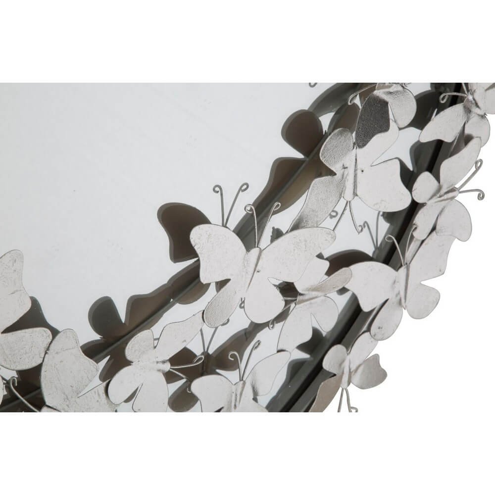 Specchio Farfalle Rotondo Argento diam 91 cm - FARFALLE ROUND SILVER