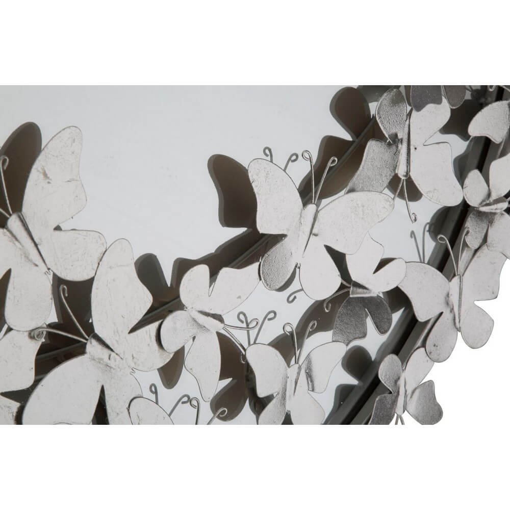 Specchio Farfalle Rotondo Argento diam 91 cm - FARFALLE ROUND SILVER