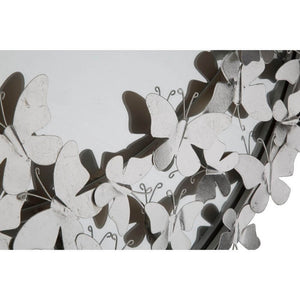 Specchio Farfalle Rotondo Argento diam 91 cm - FARFALLE ROUND SILVER