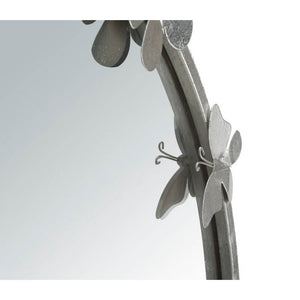 Specchio Farfalle Rotondo Argento diam 91 cm - FARFALLE ROUND SILVER