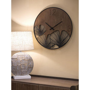 Orologio da Muro Super Legno/Foglia diam 60 cm - SUPER WOOD/LEAF
