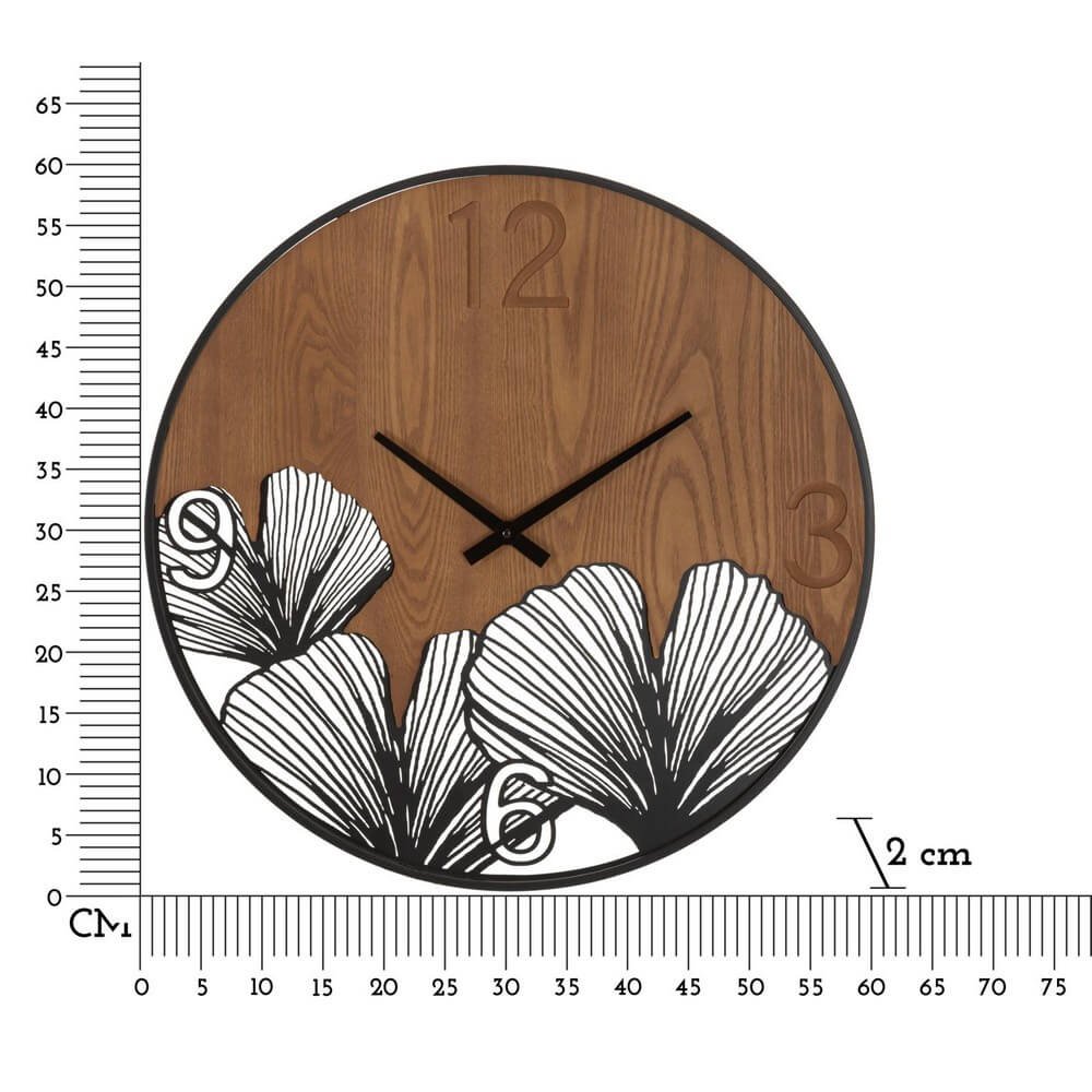 Orologio da Muro Super Legno/Foglia diam 60 cm - SUPER WOOD/LEAF