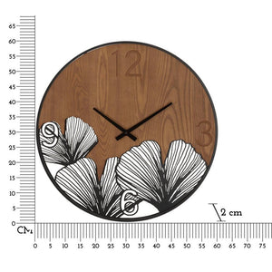 Orologio da Muro Super Legno/Foglia diam 60 cm - SUPER WOOD/LEAF