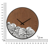 Orologio da Muro Legno/Foglia diam 60 cm - WOOD/LEAF