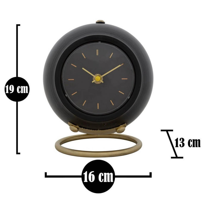 Orologio da Tavolo Ball Nero 16x19 cm - BALL NERO