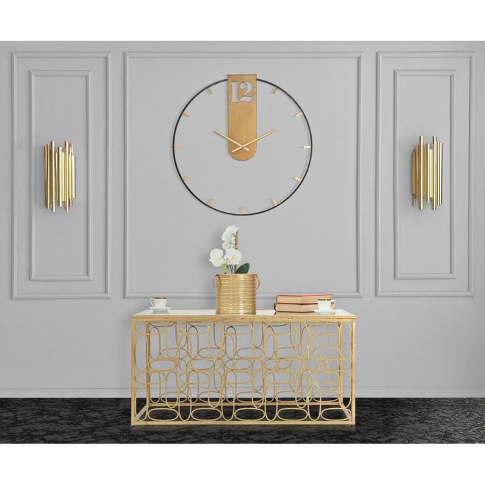 Orologio Dorato Linee cm diam 60X4,5 - GOLDY