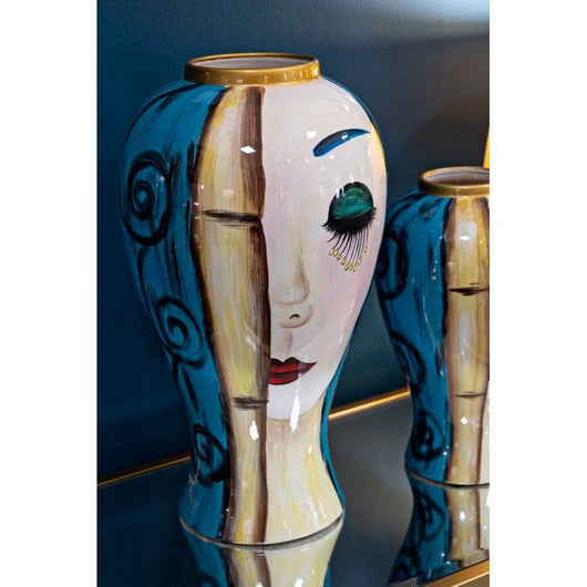Vaso Ceramica Volto Grande cm diam 28X50 - ART FACE