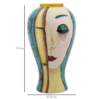 Vaso Ceramica Volto Grande cm diam 28X50 - ART FACE