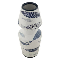 Vaso Ceramica Doppio Pesci cm diam 14X34 - FISH DOUBLE
