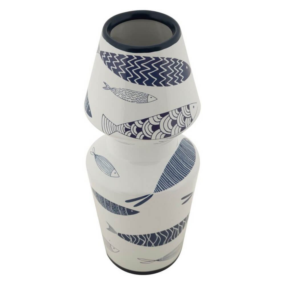Vaso Ceramica Doppio Pesci cm diam 14X34 - FISH DOUBLE