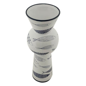Vaso Ceramica Alto Pesci cm diam 14X38,5 - FISH TALL