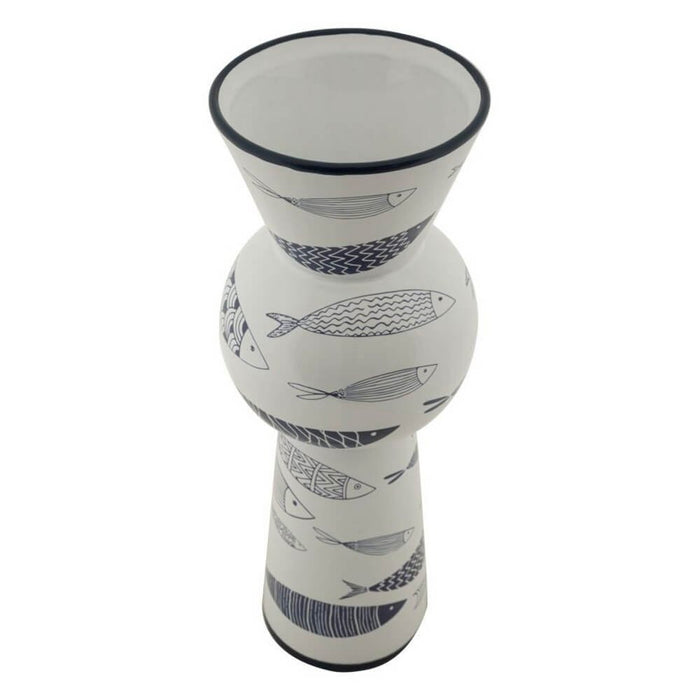 Vaso Ceramica Alto Pesci cm diam 14X38,5 - FISH TALL