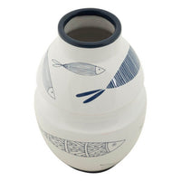 Vaso Ceramica Piccolo Pesci cm diam 15X24 - FISH