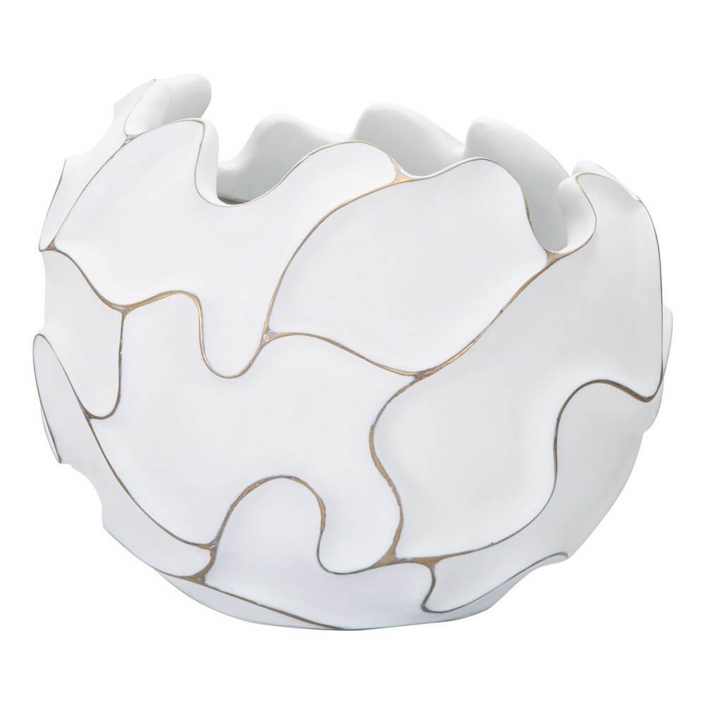 Vaso Resina Decorato cm Ø 44X37 - GASPEAU LINES