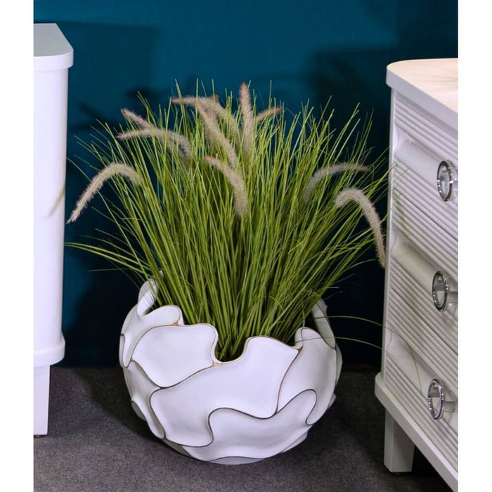 Vaso Resina Decorato cm Ø 44X37 - GASPEAU LINES