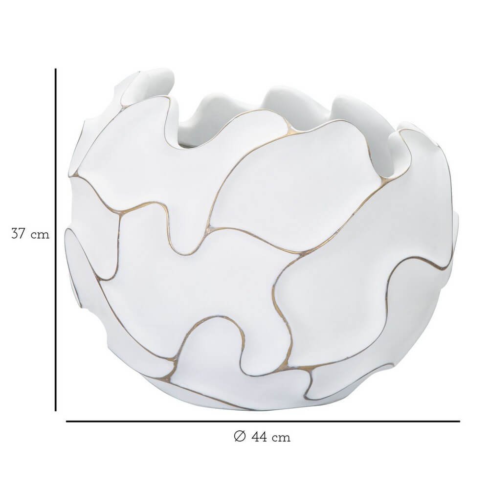 Vaso Resina Decorato cm Ø 44X37 - GASPEAU LINES