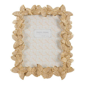 Cornice Farfalle Oro Piccola cm 22,3X2,3X27,8 (Interno 15X20) - FARFALLE GOLD PICCOLA