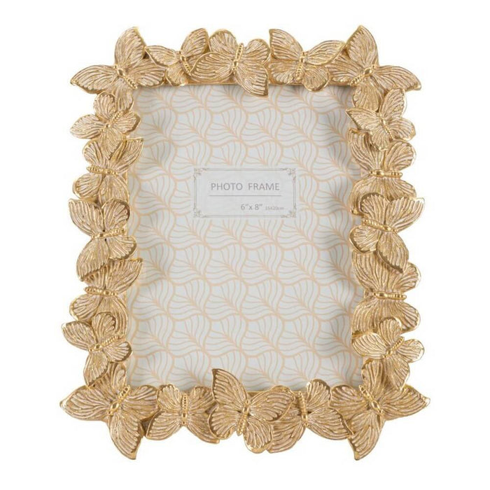 Cornice Farfalle Oro Piccola cm 22,3X2,3X27,8 (Interno 15X20) - FARFALLE GOLD PICCOLA
